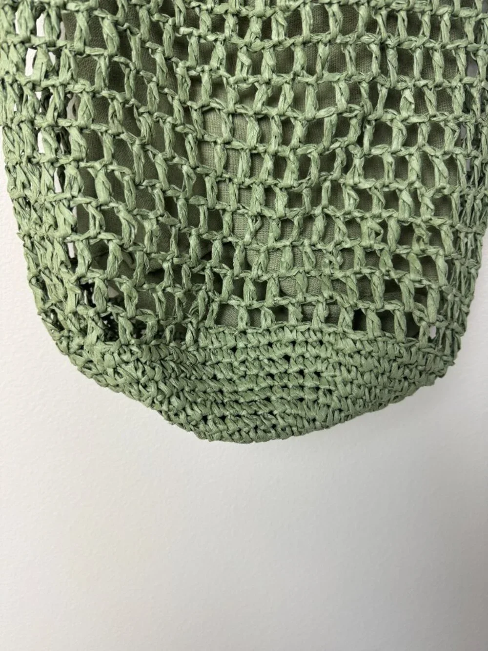 Haute Hippie  Raffia Woven Hobo Bag Mint Green Boho Woven